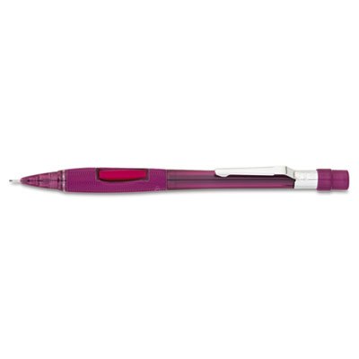 0.9mm Quicker Clicker Mechanical Pencil - Transparent Burgundy Barrel for School, Office & Sketching - Smooth Writing Drafting Pencil with Comfort Grip