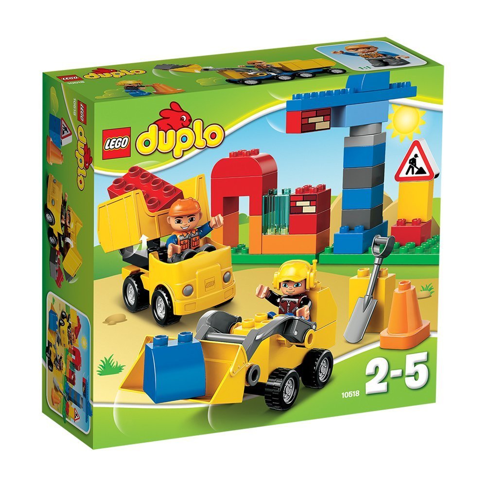 LEGO DUPLO My First Construction Site Building Toy Set (10518) with Truck, Crane & Front Loader - STEM Learning Toy for Toddlers Ages 2-5 - Perfect for Pretend Play & Early Childhood Development - Made in Denmark