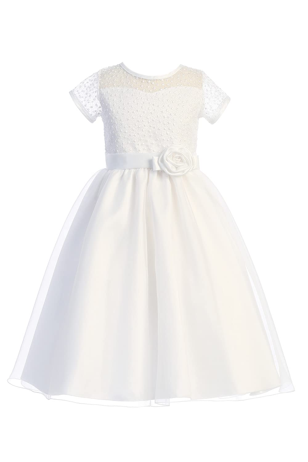 Pink Princess First Communion Dresses for Girls 7-16 | Plus Size Holy 1st Communion Gowns | White Vestidos de Primera Comunion para Niñas | Perfect for Church Ceremonies & Special Occasions