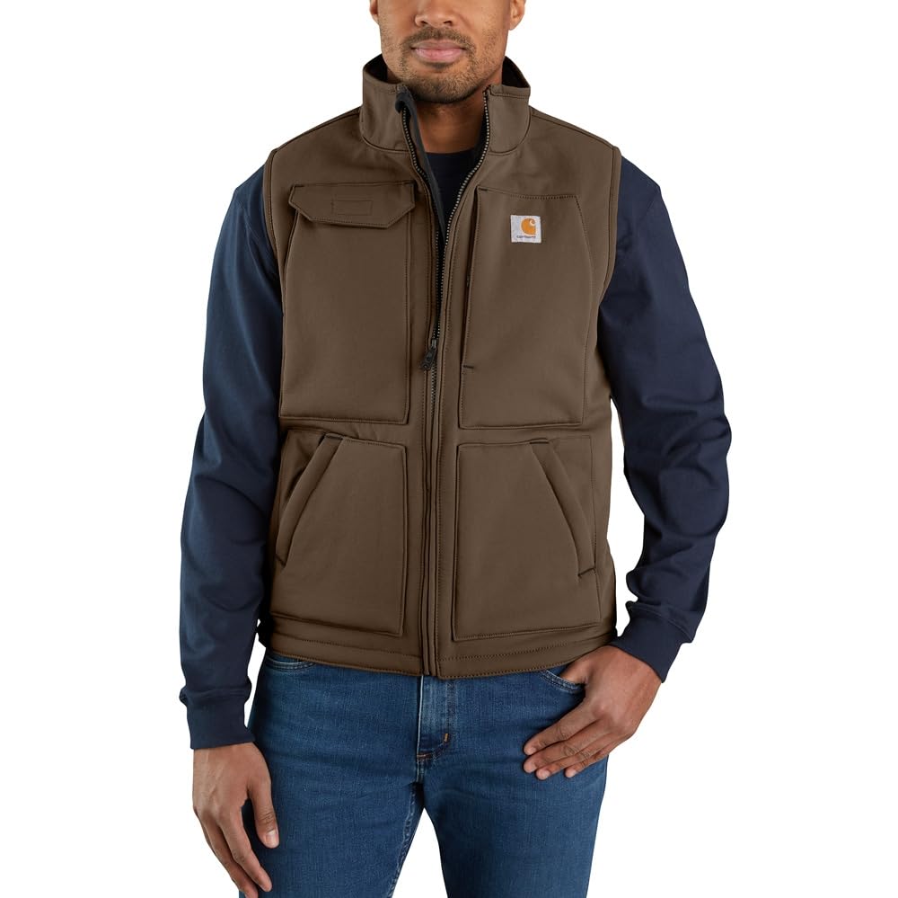 Carhartt Men's Super Dux Relaxed Fit Sherpa-Lined Fleece Vest - Heavy Duty Work Vest for Outdoor Jobs, Hunting, Hiking & Winter Activities | Warm Insulated Jacket for Construction, Camping & Cold Weather