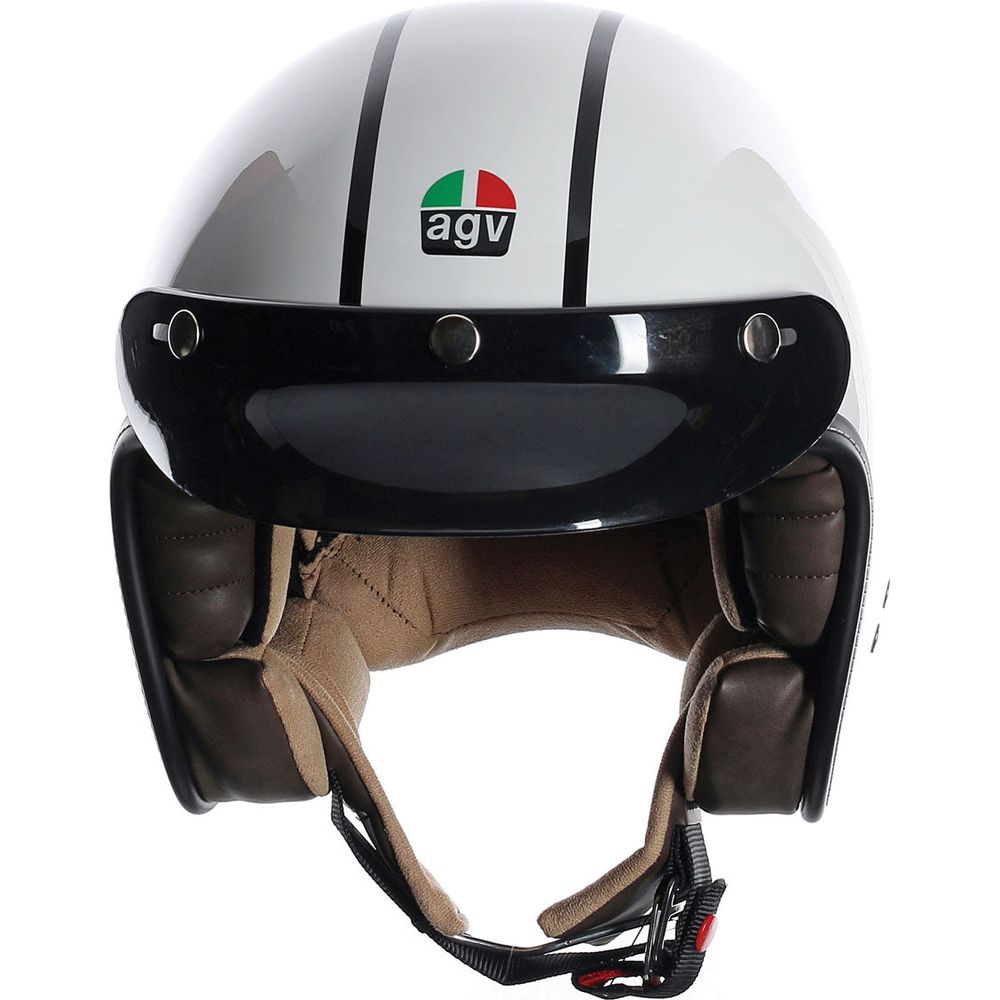 AGV RP60 Bonneville Gladiator White Full Face Motorcycle Helmet - DOT & ECE Certified for Street Riding, Racing, and Commuting