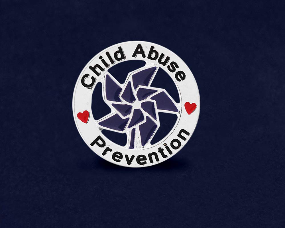 Child Abuse Prevention Awareness Pins - Fundraising Pinwheel Lapel Pins for Charity, Awareness & Gifts | Perfect for Nonprofit Events, School Campaigns & Support Groups