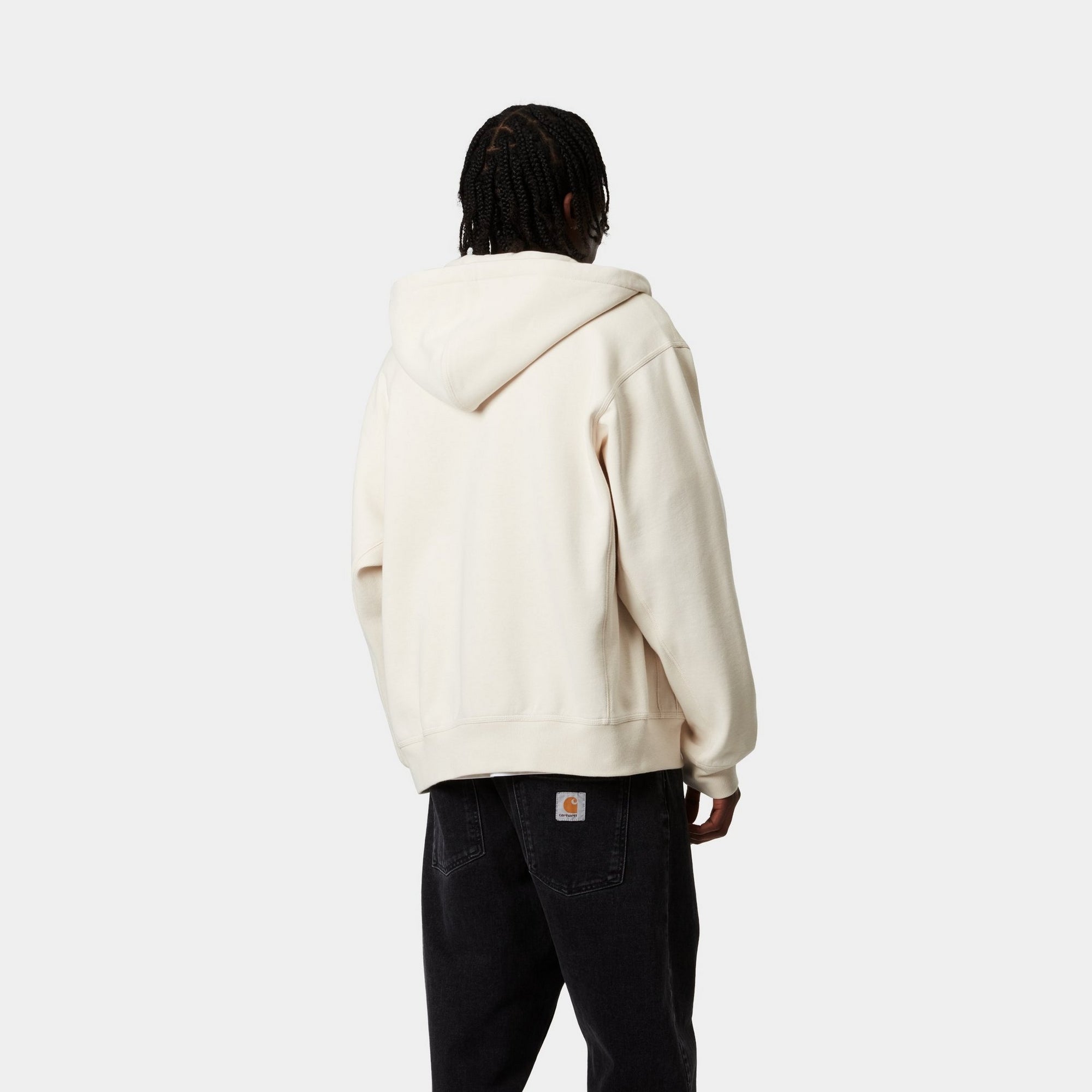 Hooded American Script Jacket in Natural Color - Stylish & Comfortable Outerwear for Men & Women | Perfect for Casual Outings, Streetwear Fashion & Cool Weather
