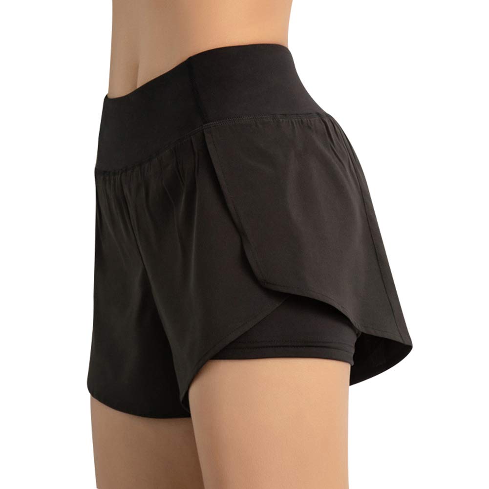 **Sumerlly Women's High Waist Running Shorts - Quick Dry, Stretchy Yoga Shorts with Phone Pocket for Gym, Workout & Fitness Training - Perfect for Jogging, Yoga & Active Lifestyle**