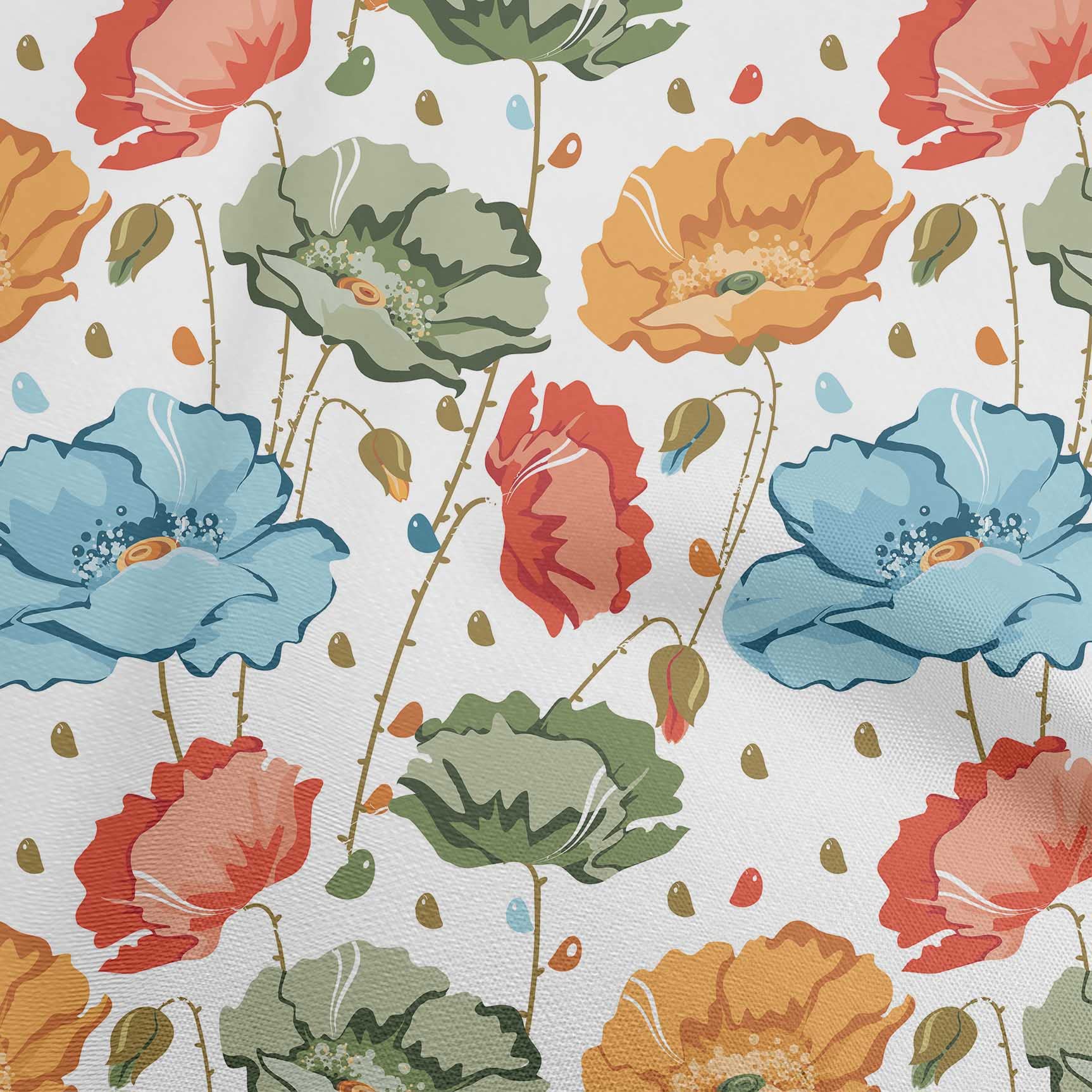 oneOone Cotton Flex Rose Pink Floral Printed Fabric by The Yard - 40 Inch Wide for DIY Clothing, Quilting & Home Decor Sewing Supplies | Perfect for Dresses, Curtains & Craft Projects
