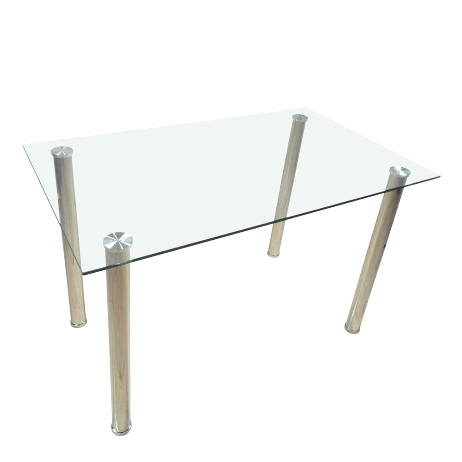 HomVent 4-Person Glass Top Dining Table Set - Modern Kitchen & Dining Room Table for Small Spaces, Home Office - Perfect for Family Meals, Entertaining Guests & Workspace Use