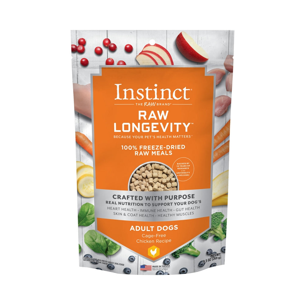 Freeze-Dried Raw Chicken Dog Food for Longevity - High Protein, Grain-Free, All-Natural - Perfect for Senior Dogs & Active Pets