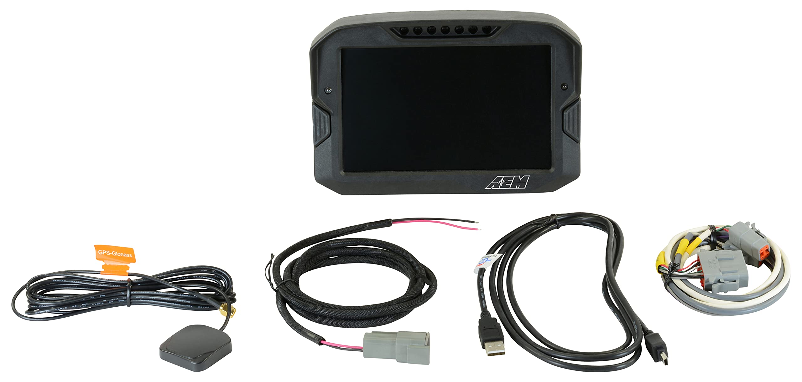 AEM CD-7G Carbon Non-Logging Display Kit with Internal GPS - High Performance Marine Navigation System for Boating, Fishing & Water Sports