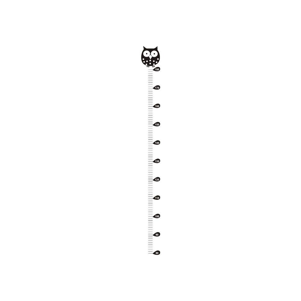 Celendi Kids Growth Chart Wall Stickers - Animal Themed Height Ruler Decals for Nursery, Bedroom & Playroom | Cartoon Owl Wall Decor for Home & Classroom | Easy Peel & Stick Design