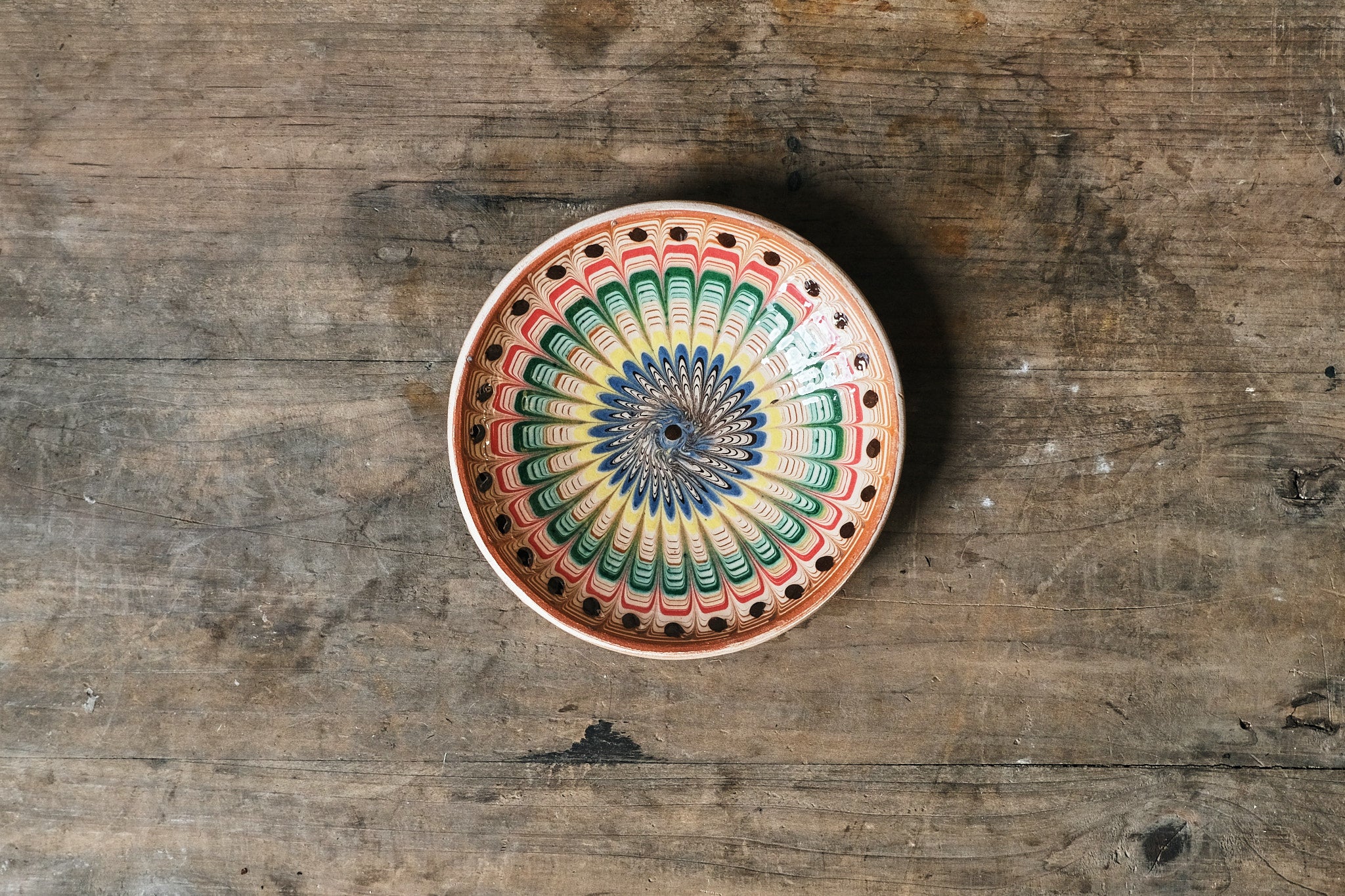 Handmade Ceramic Dipping Bowl - Peach & Green - Perfect for Sauces, Dips & Condiments - Ideal for Parties, Entertaining & Everyday Dining