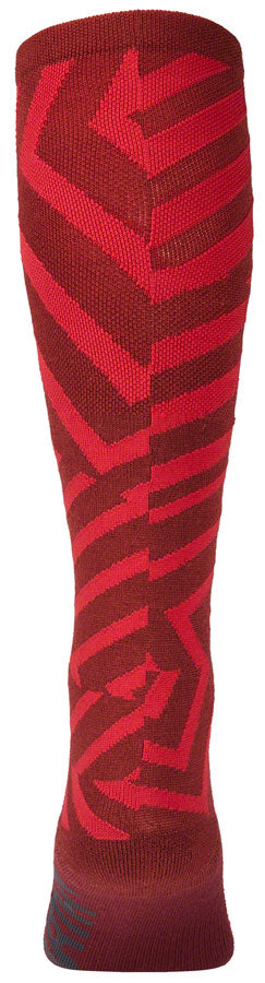 45NRTH Dazzle Midweight Knee High Wool Socks for Men & Women - Warm Winter Hiking & Snow Boot Socks, Chili Pepper Red, Small - Perfect for Outdoor Activities, Skiing & Cold Weather Adventures