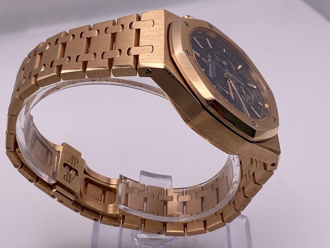 Audemars Piguet Royal Oak 26320OR Chronograph Watch - 18K Rose Gold Case, Black Dial, Luxury Men's Timepiece for Business & Formal Occasions