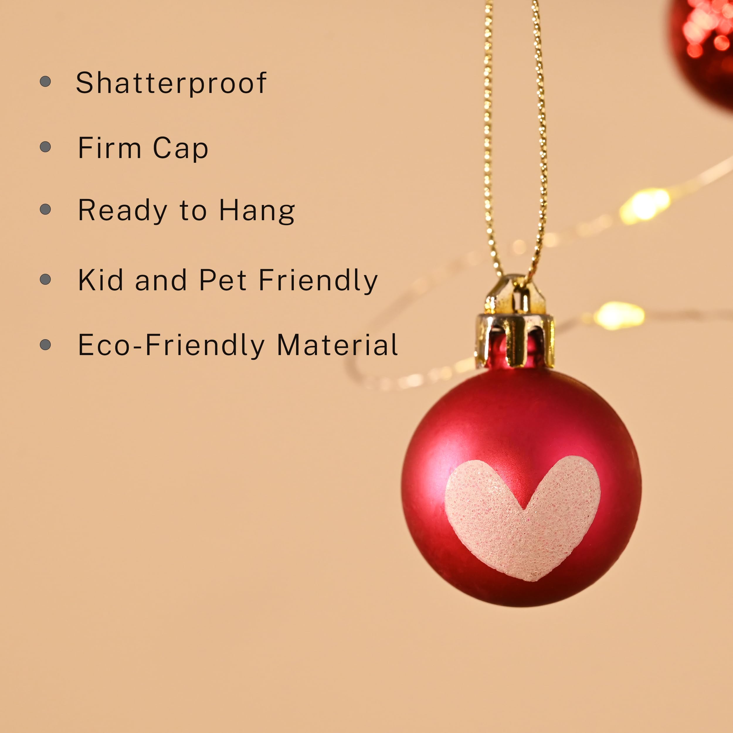 Valentine's Day Pink Christmas Tree Ornaments - 49ct 1.18 Inch Mini Shatterproof Ball Decorations for Small Trees, Anniversaries & Weddings | Perfect for Home, Party & Holiday Decorations