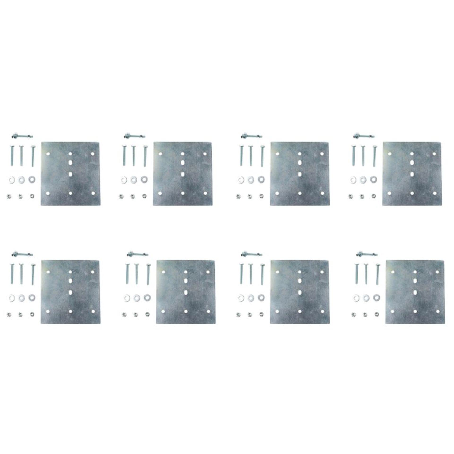 DC Cargo Ultra Secure E-Track Plate Installation Kit - 8-Pack with Rail Mounting Back Plates, Bolts, Nuts & Washers | Heavy-Duty Cargo Tie-Down System for Trailers, Trucks & Vans