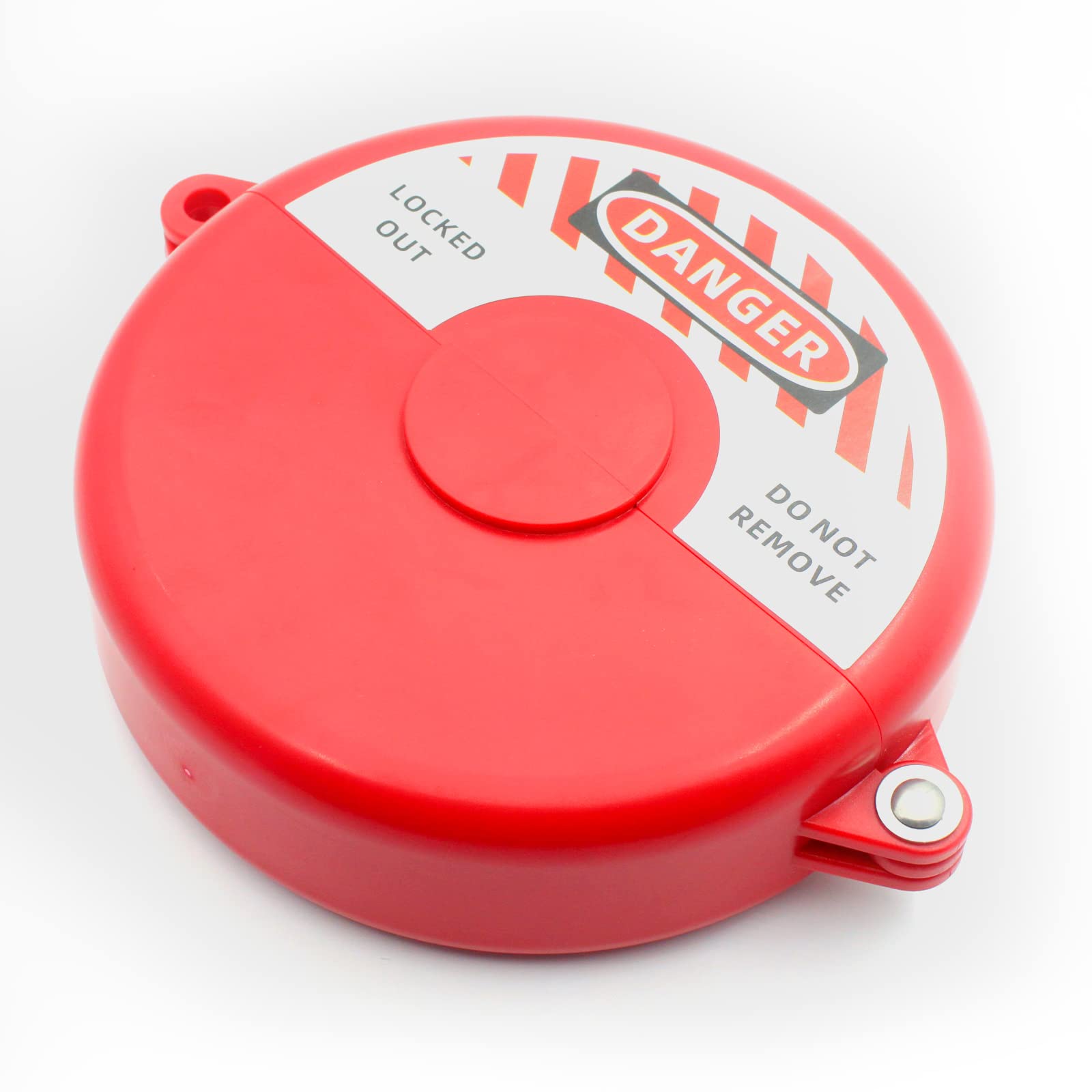 Lockout Tagout (LOTO) Valve Lockout Device - Red Safety Lock for 5-6.5 Inch Valve Handles | OSHA Compliant Key Lock | Industrial Equipment Safety for Water, Gas & Chemical Pipes