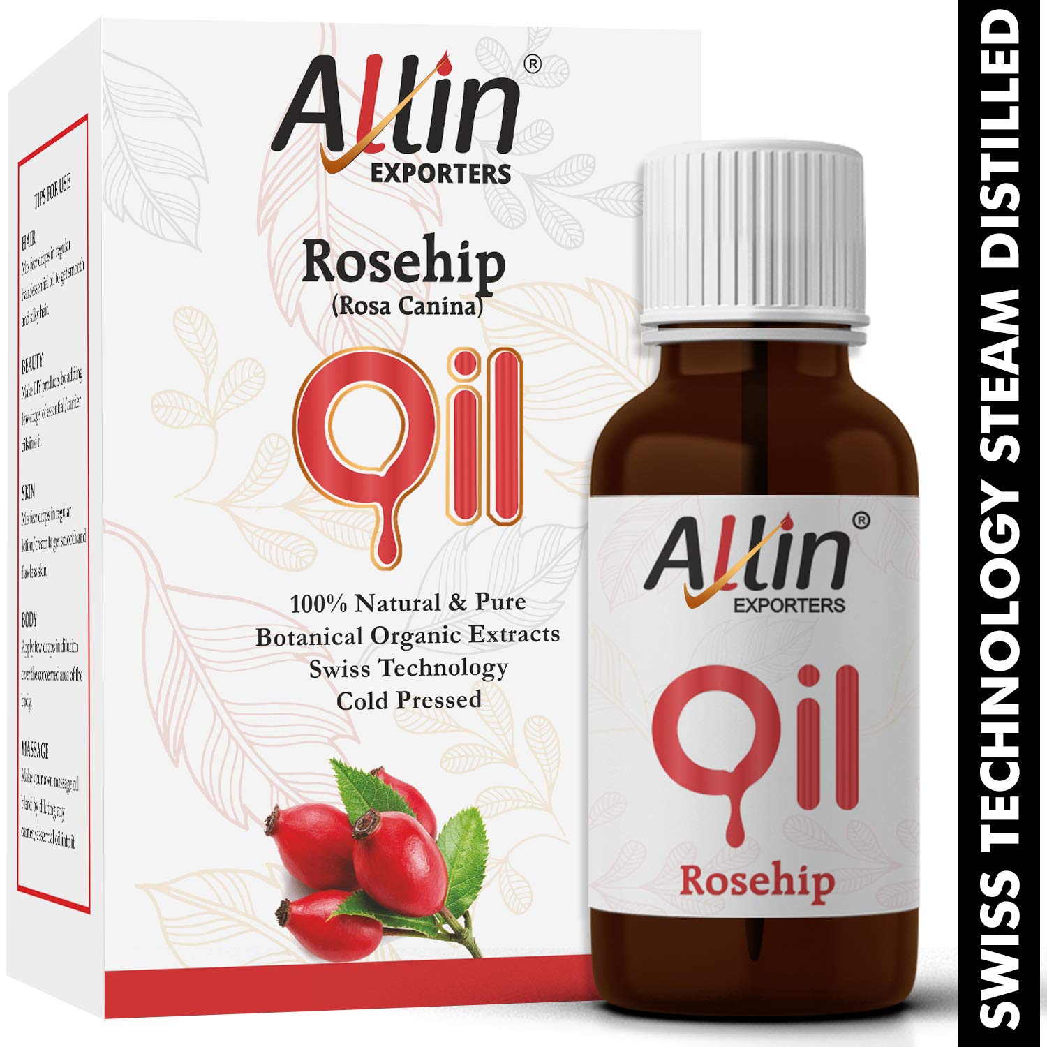 **Organic Rosehip Carrier Oil - 100% Pure, Cold Pressed for Skin Moisturizing, Hair Care & Massage | 15ml | Natural Anti-Aging & Scar Treatment | Perfect for DIY Beauty & Aromatherapy**