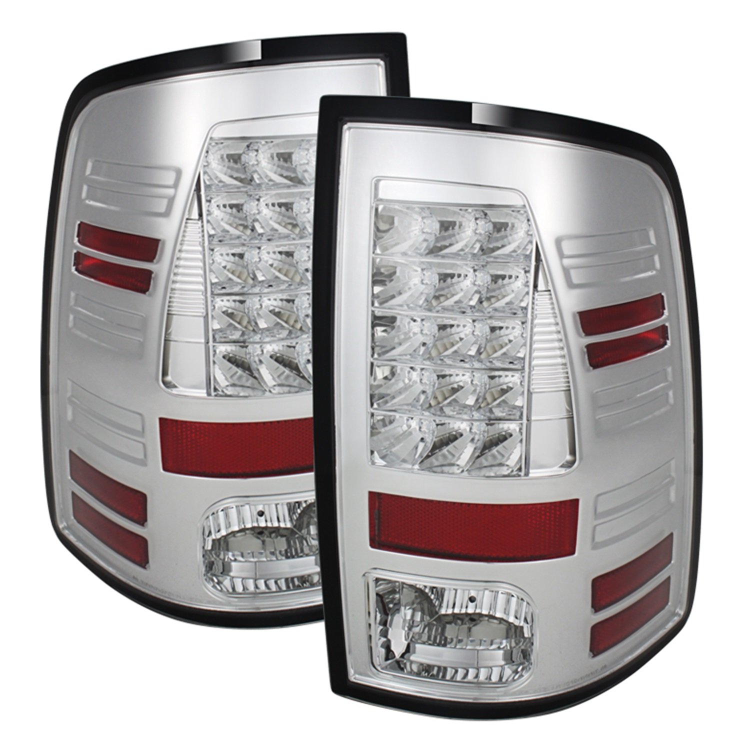 **Spyder 5077523 LED Tail Lights for Dodge Ram 1500 2013-2018 & Ram 2500/3500 2013-2018 - Chrome Finish (Not Compatible with Incandescent Models) - Upgrade Your Truck's Style & Safety**