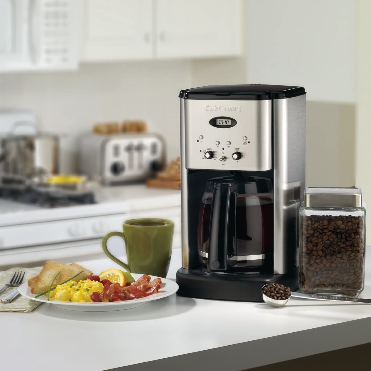 Cuisinart DCC-1200C 12-Cup Programmable Coffee Maker - Brew Central with Auto Shutoff & 24-Hour Timer - Perfect for Home, Office, or Kitchen Use