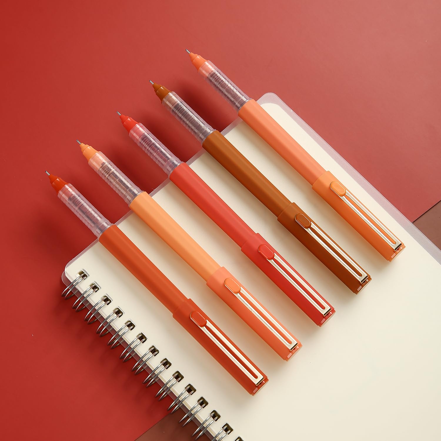 M&G 5-Pack 0.5mm Black Ink Rollerball Pens - Quick Dry Fine Point for Office & School Writing