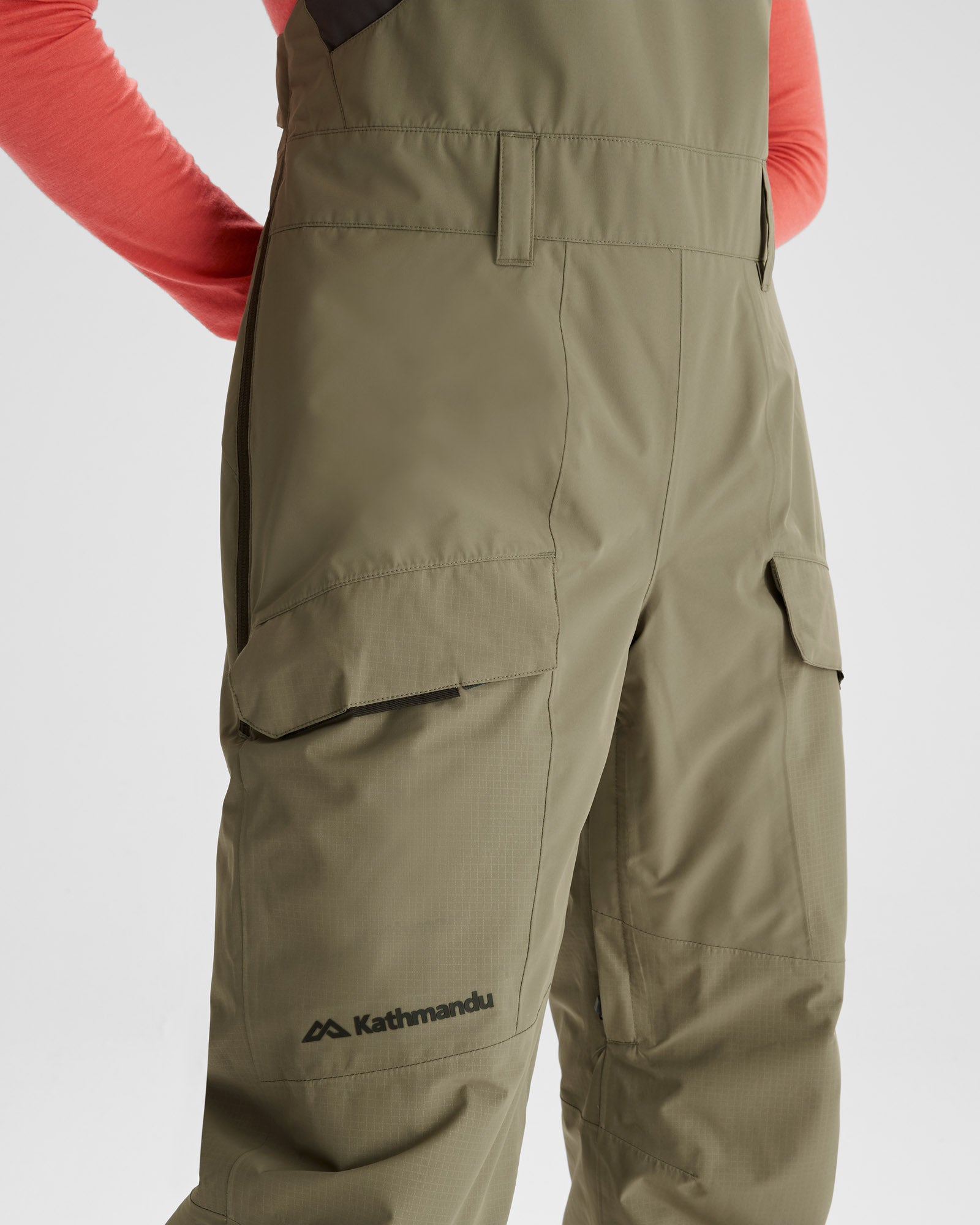 PWDR Days Women's 2-Layer Insulated Waterproof Bib Snow Pants for Skiing & Snowboarding - Beech Color