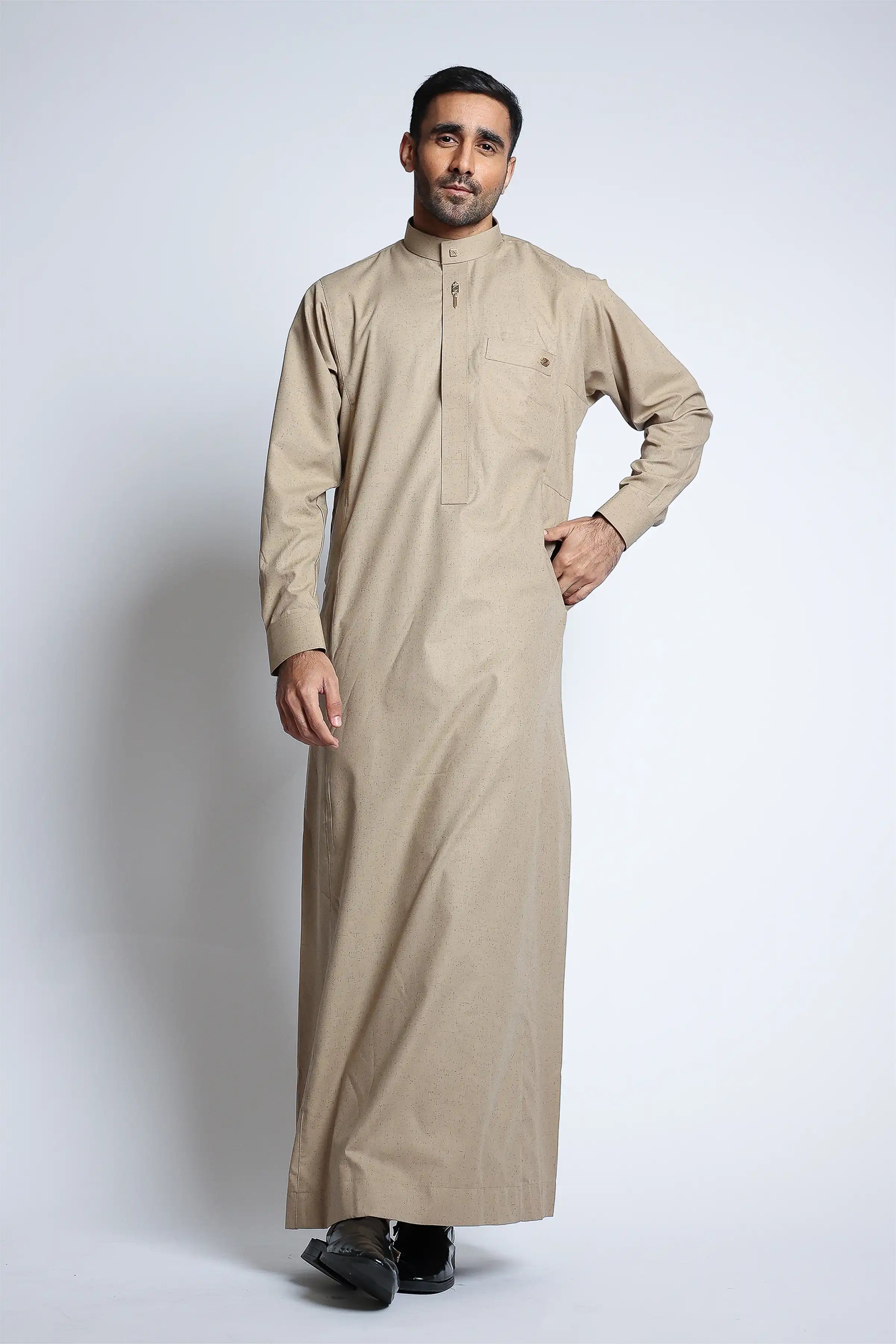 Premium J134 Birchwood Thobe for Men - Comfortable & Stylish Islamic Robe - Perfect for Prayer, Eid, Ramadan & Daily Wear