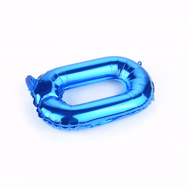Balloonify Blue Mylar Number 0 Balloon - 16 Inch Large Foil Balloon for Birthdays, Anniversaries & Parties (1 Count Box) - Perfect for Baby Showers, Graduations & Celebrations