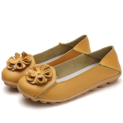 Women's Slip On Loafers - Comfortable Pea Design Casual Flat Shoes for Work, Travel & Everyday Wear