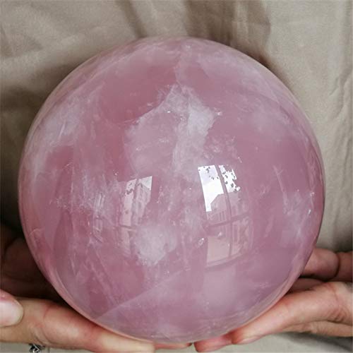 1pc 130mm Natural Rose Quartz Sphere Ball - Large Pink Crystal Healing Stone for Meditation, Reiki, Home Decor & Spiritual Gifts