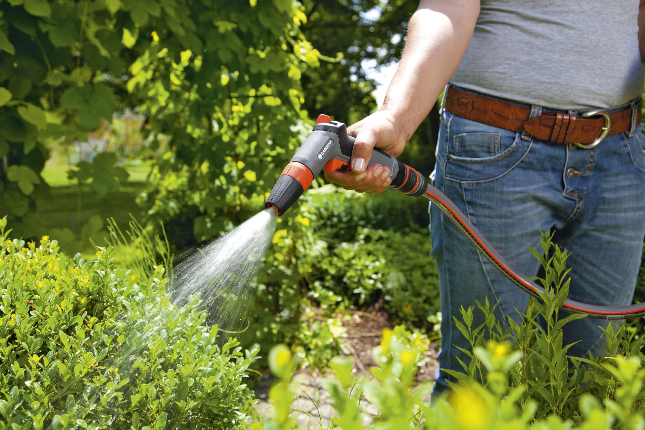 **Gardena Classic High Pressure Spray Nozzle for Garden Hose - Heavy Duty Outdoor Cleaning Tool for Car Washing, Patio, Deck & Driveway - Perfect for Home, Garden & Vehicle Maintenance**