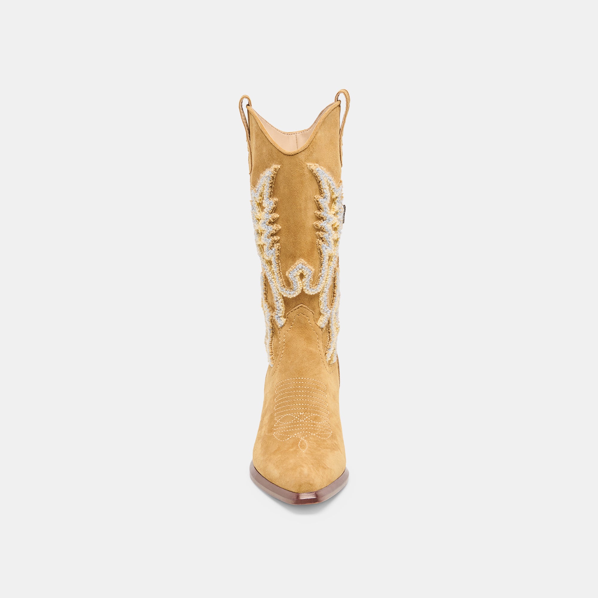 VILA Women's Suede Ankle Boots in Caramel - Stylish & Comfortable Fall & Winter Fashion for Casual Outfits & Office Wear