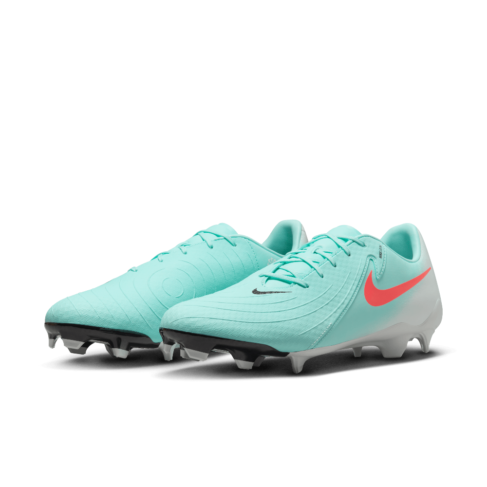 Nike Phantom GX 2 Academy FG/MG Soccer Cleats for Men - Mint/Atomic Red/Black - Firm Ground & Artificial Grass Football Shoes for Training & Matches