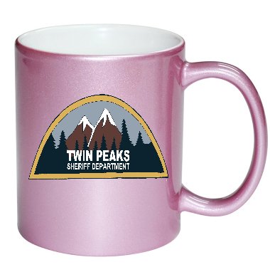 Trendy Pink Ceramic Coffee Mug - 11oz Twin Peaks Art Cup for Tea & Coffee Lovers