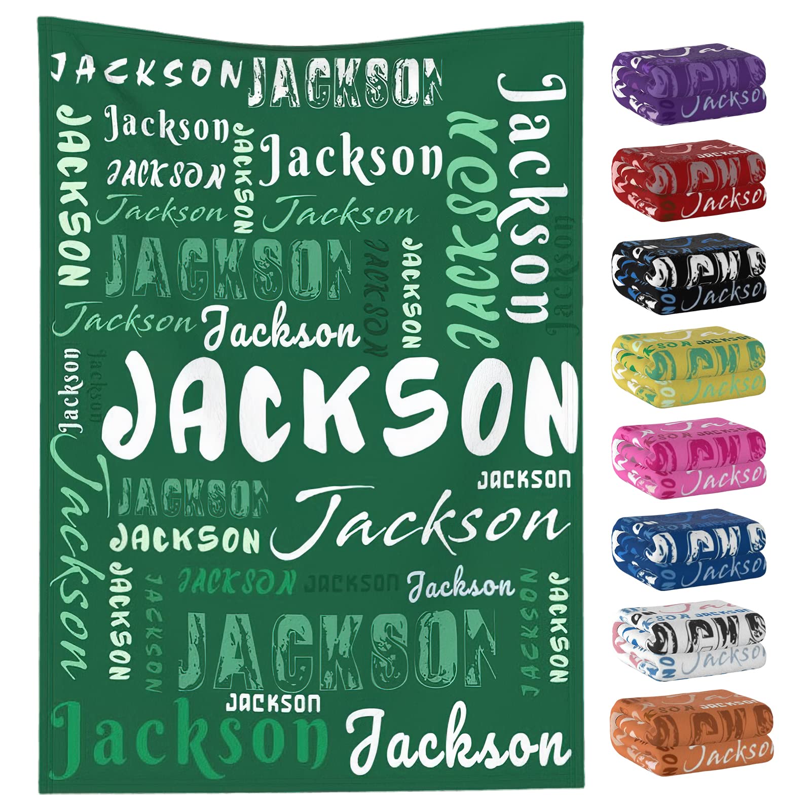 Personalized Name Blanket for Kids, Baby & Adults - Customized Gift for Boys, Girls, Christmas & Birthday - Cozy Fleece Throw for Nursery, Bedroom & Couch