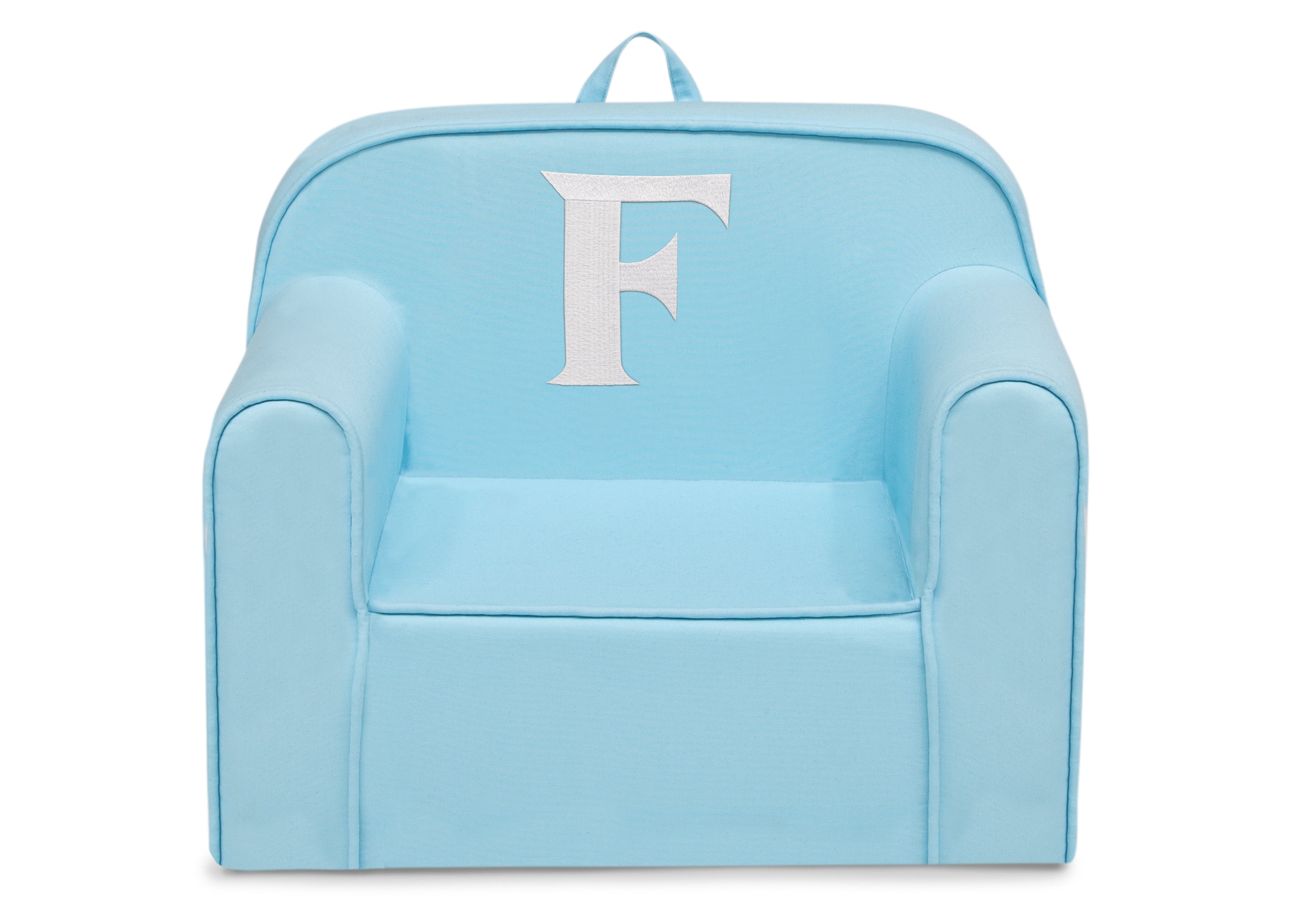 Personalized Monogram Light Blue Cozee Chair - Custom Plush Recliner for Living Room, Nursery & Office - Cozy Reading & Relaxation Seat