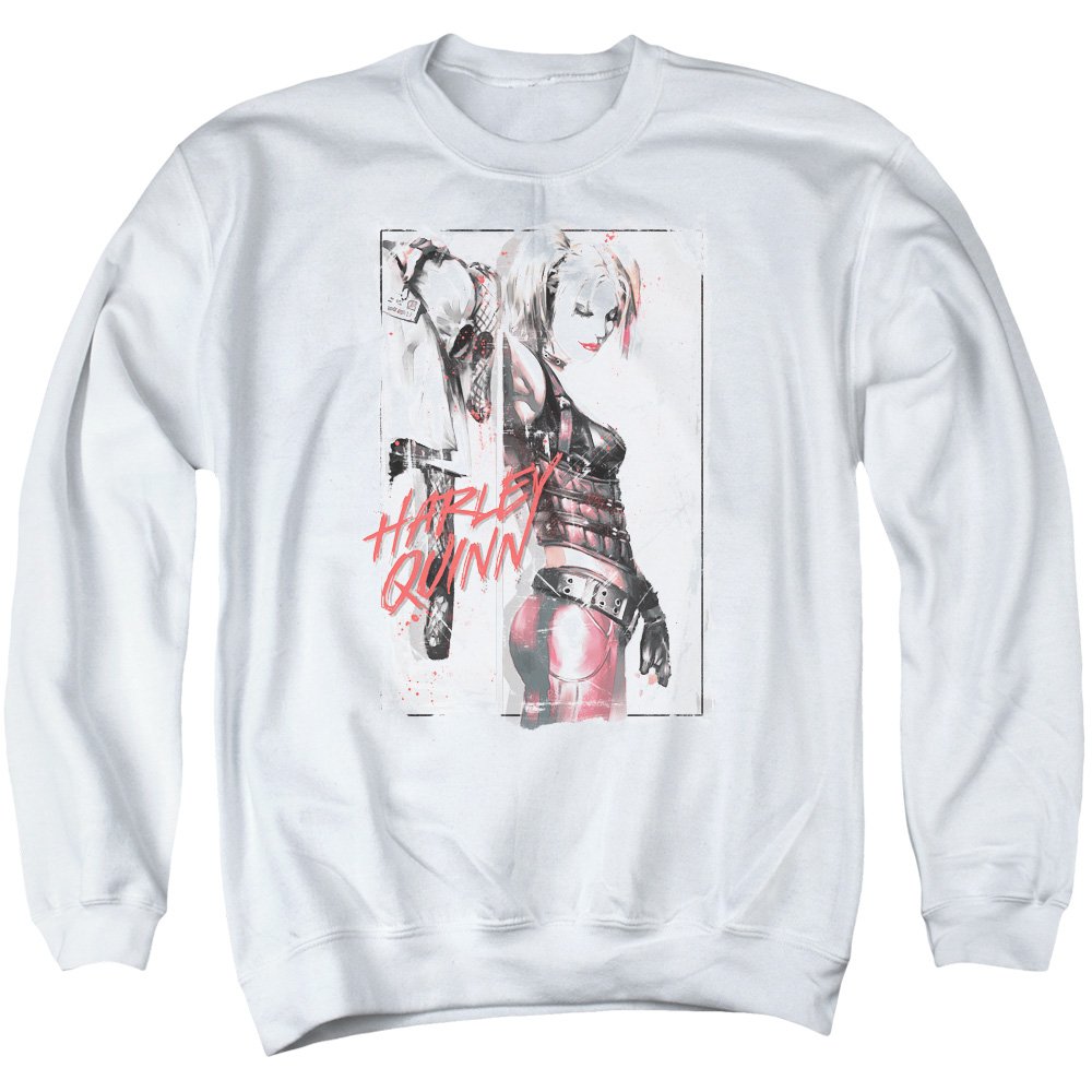 Batman Ink Wash Harley Quinn Unisex Crewneck Sweatshirt for Men & Women | Casual Graphic Hoodie for Cosplay, Comic Con & Streetwear