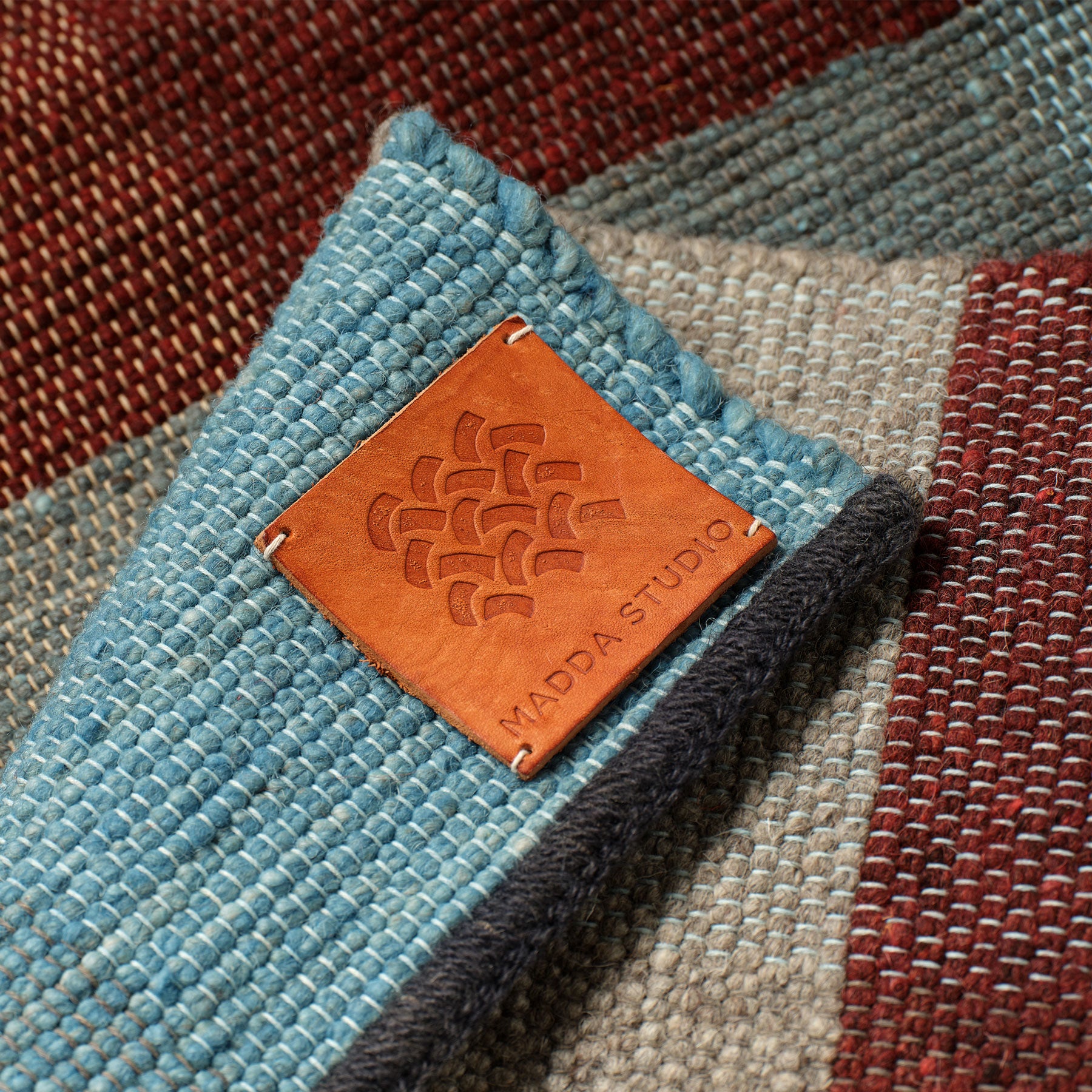 Handmade Wool Remnant Woven Rug - 22