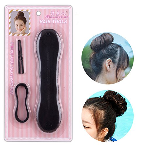 Homeoculture Women's Half Bun Maker Hair Styling Tool - Easy Updo Hair Accessories Set with 2 Pieces for Quick & Elegant Hairstyles - Perfect for Weddings, Parties & Everyday Wear