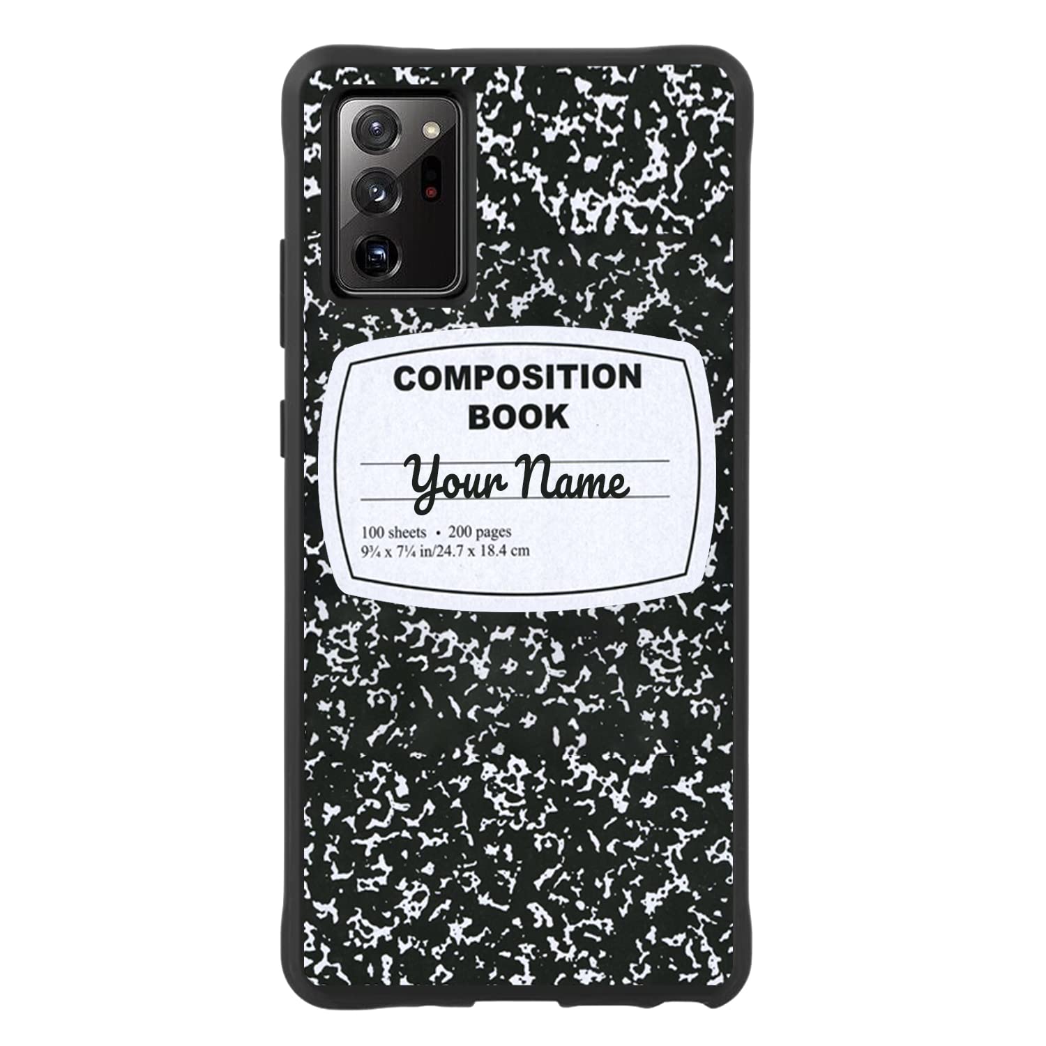 Custom Name Notebook & Samsung Note 20 Ultra Phone Case - Gift Ideas for Students & Tech Lovers