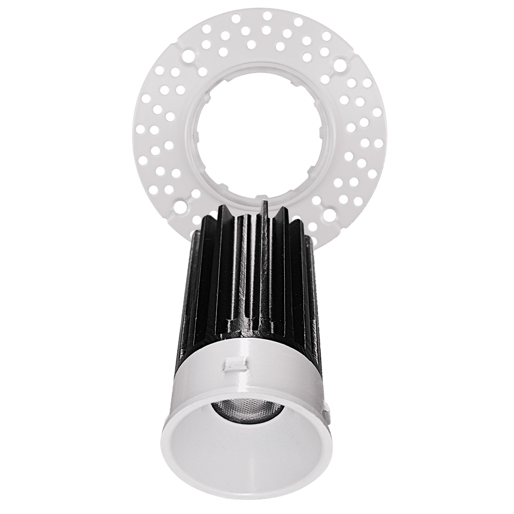 Radiant Lite 1 Inch Round Trimless LED Recessed Downlight - 7W Dimmable, CCT Selectable (2700K-5000K) for Kitchen, Bathroom & Living Room Lighting