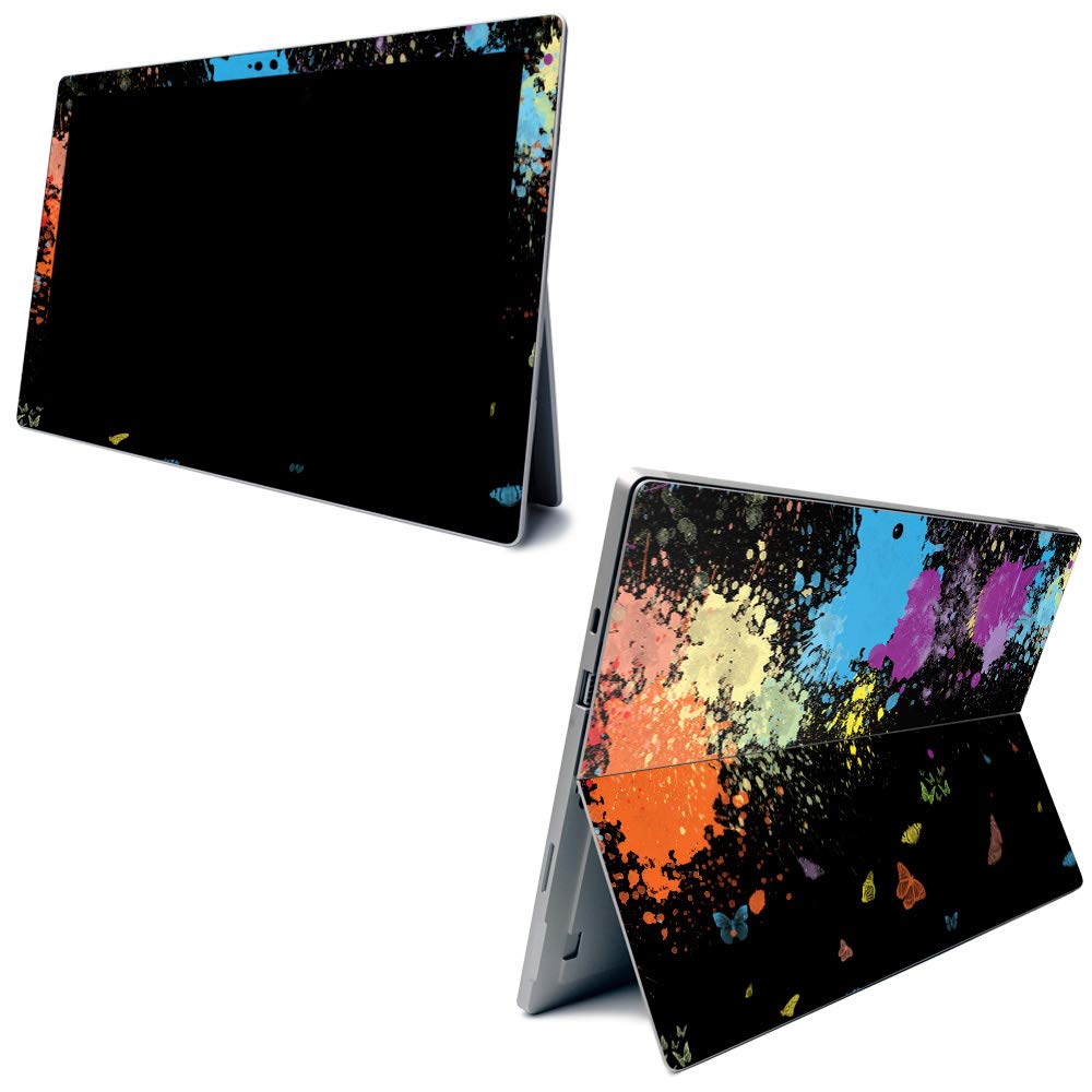 Carbon Fiber Skin for Surface Pro 7 - Splatter Design | Durable & Easy to Apply | for Work & Travel