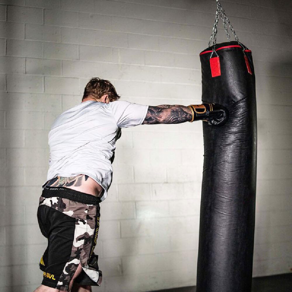 Titan Fitness Muay Thai Heavy Punching Bag - 8-Strike Training Bag for Boxing, MMA & Kickboxing - Perfect for Home Gym, Martial Arts & Cardio Workouts
