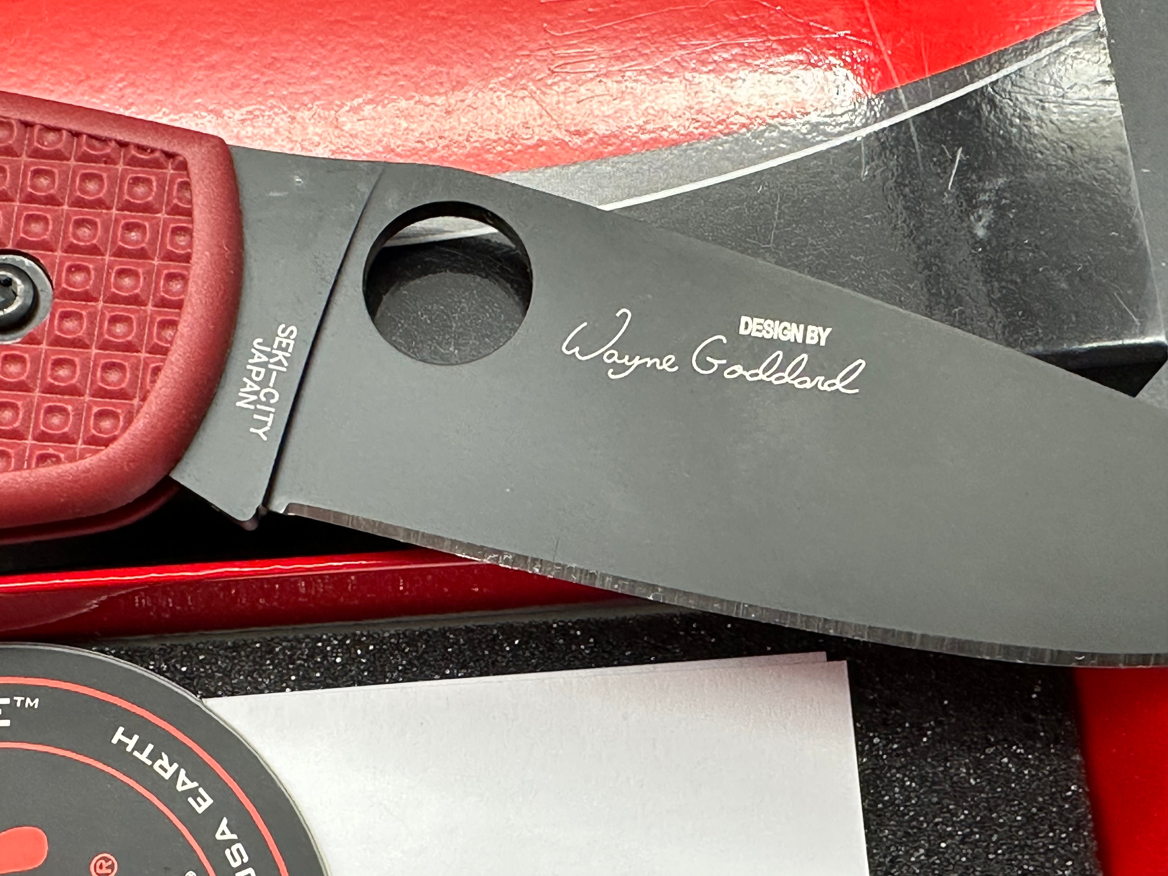 Spyderco Goddard Folding Knife - New in Box, Red FRN Handle, CPM-4V Steel Blade - Perfect for EDC, Camping & Outdoor Adventures