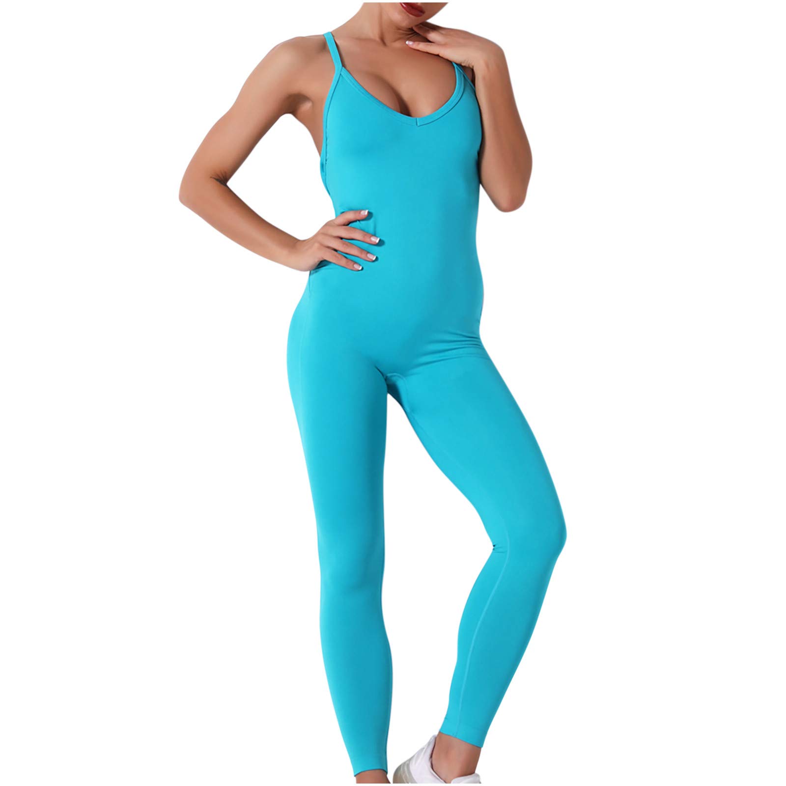 Women's Seamless Yoga Pants - High Waisted Gym Leggings for Workout & Running | Stretchy One Piece Jumpsuit for Fitness & Lounge Wear