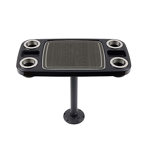 Glossy Black Table/Black Leg W/Charcoal Grey Mat