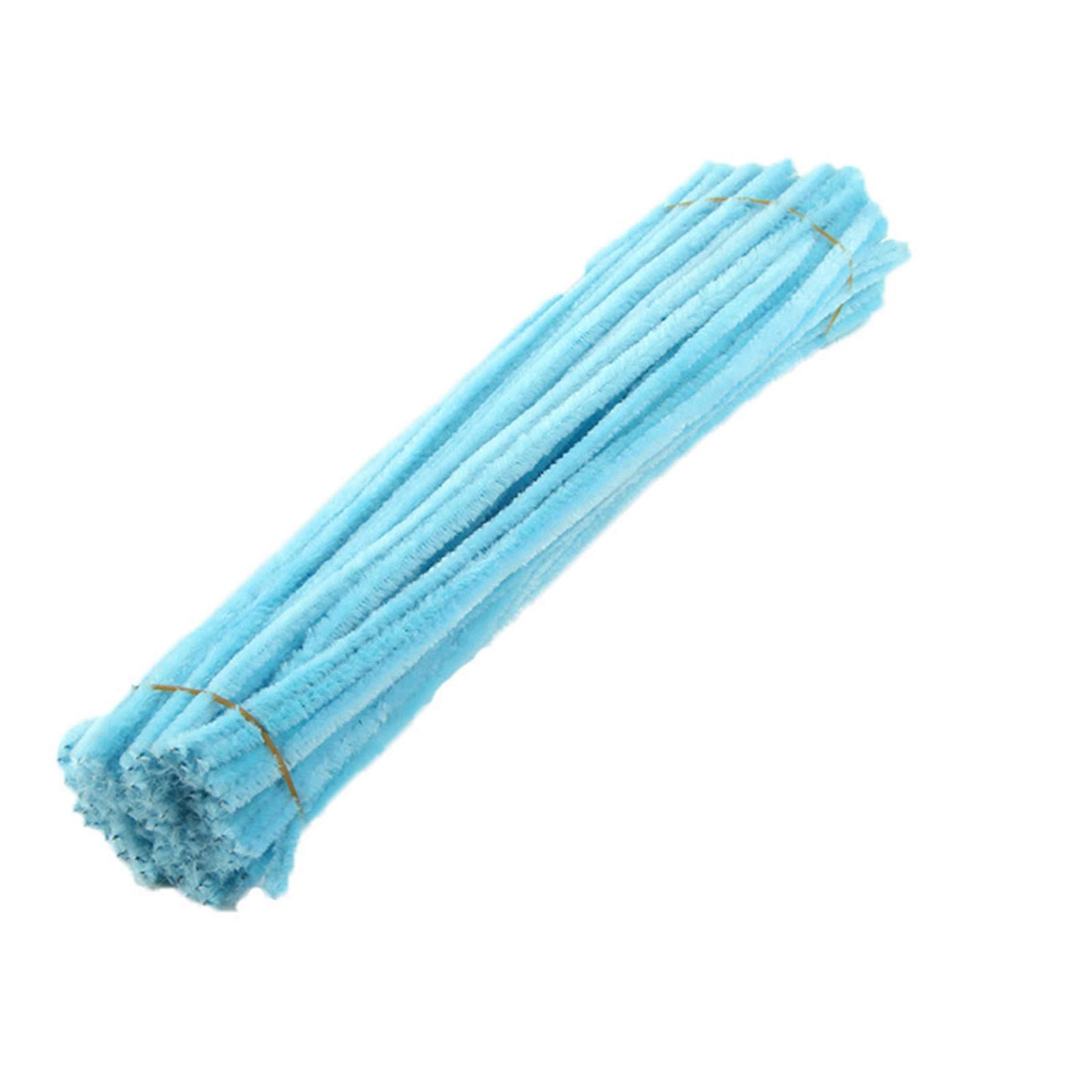 100 Pcs Chenille Stems Pipe Cleaners - Assorted Solid Colors for DIY Arts & Crafts, School Projects, Home Decorations, STEM Activities - Perfect for Kids Creative Projects (Blue)