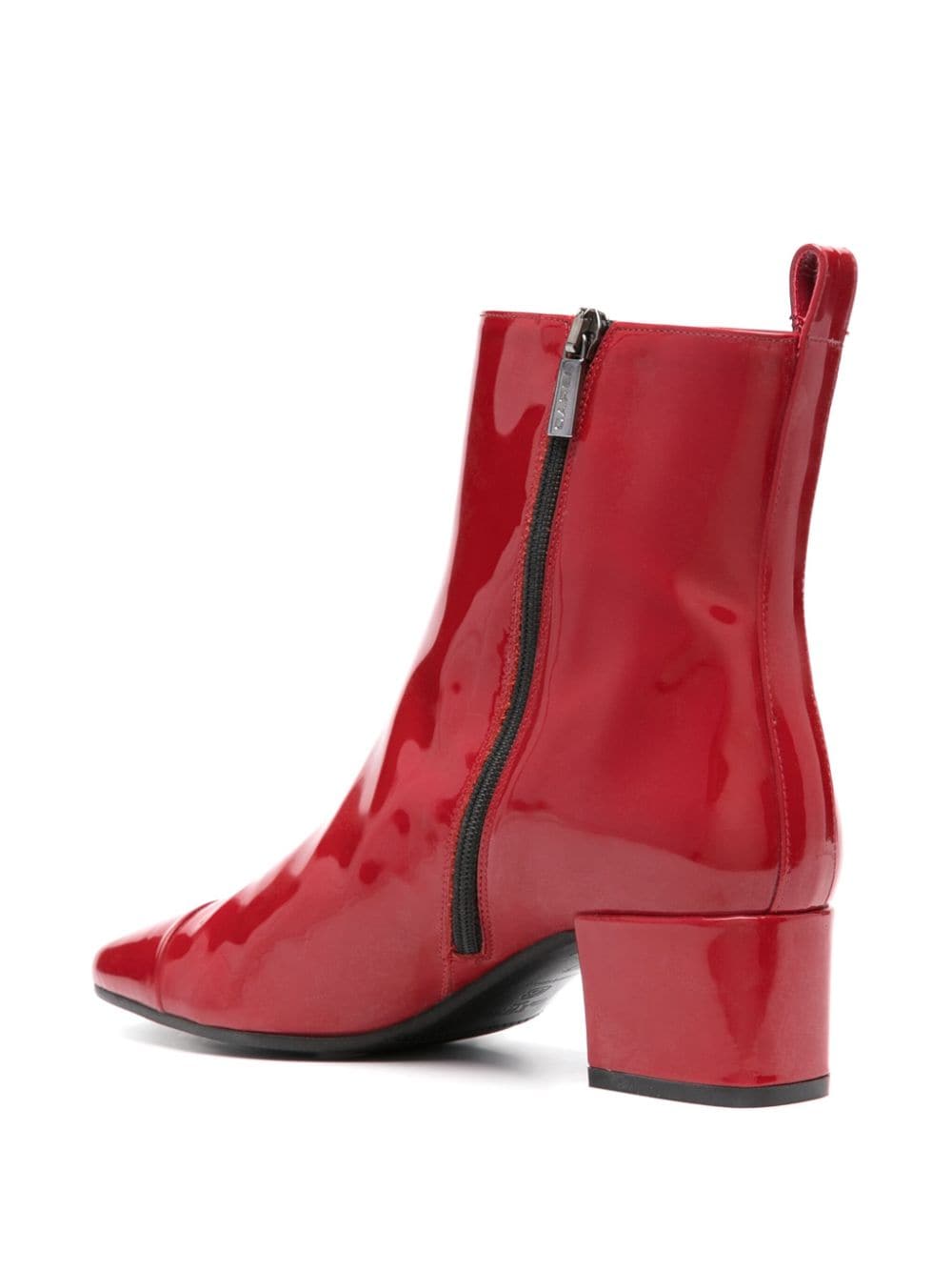 CAREL PARIS Women's Red Leather Ankle Boots - Stylish & Comfortable for Fall & Winter Fashion
