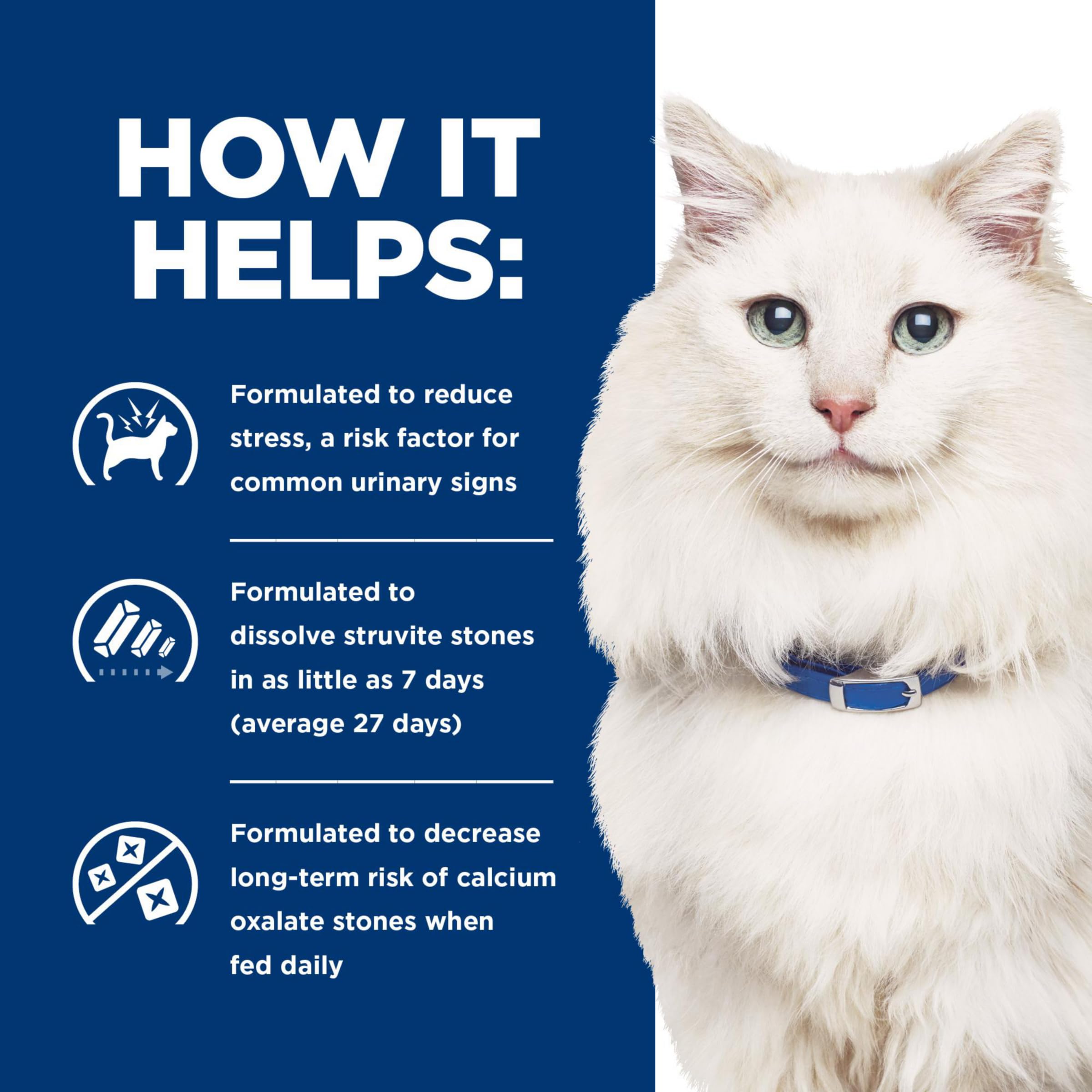 Hill's Prescription Diet c/d Multicare Stress Urinary Care Dry Cat Food - Ocean Fish Flavor - Veterinary Diet for Urinary Health - 17.6 lb Bag - Ideal for Cats with Urinary Issues at Home or Clinic