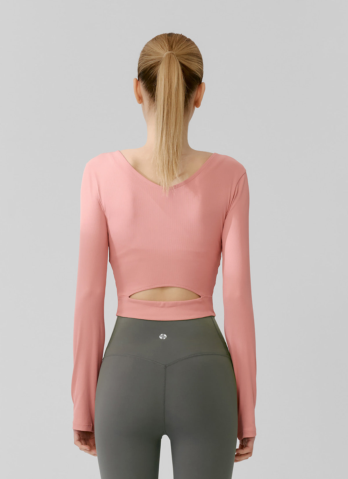 Ribbed Back Slit Fingerhole Long Sleeve Tops for Women - Stylish & Comfortable Fall Fashion Essential for Layering, Office Wear & Casual Outfits