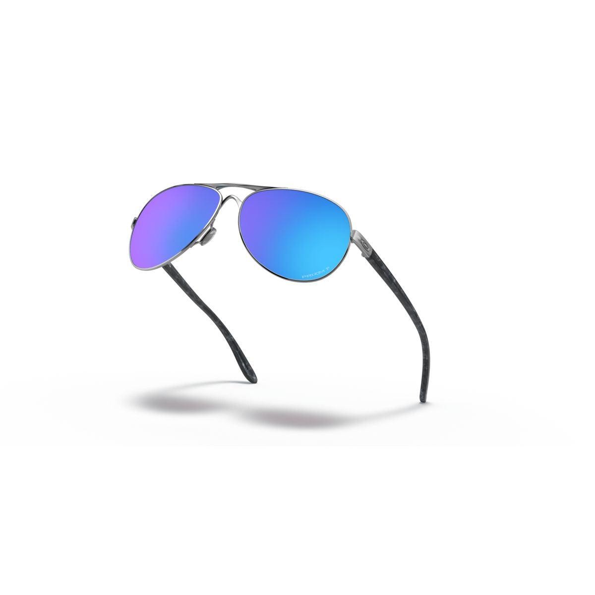 Oakley Feedback Polished Chrome/Prizm Sapphire Polarized Sunglasses 0OO4079 407933 - UV Protection, Stylish & Durable for Outdoor Sports & Driving