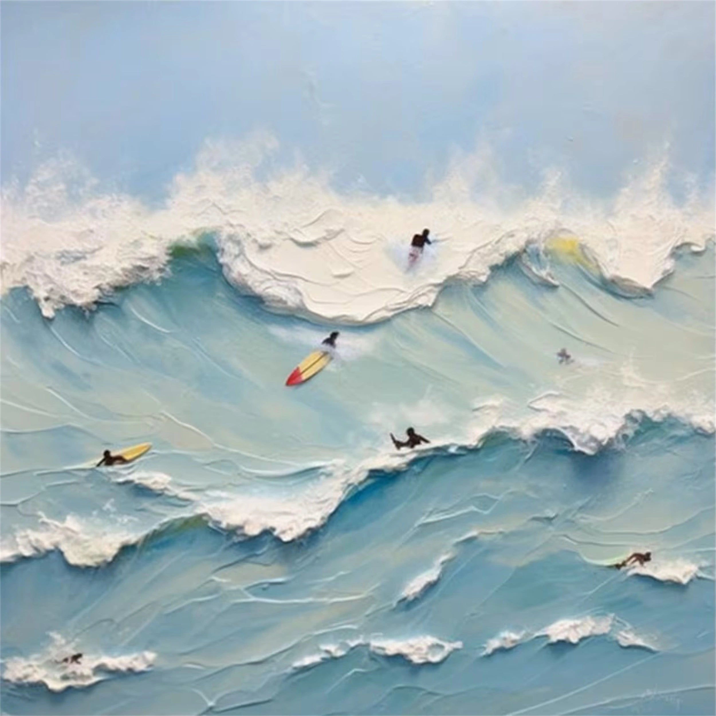 Ocean and Sky Painting #OS 042 - Stunning Coastal Wall Art for Beach House Decor & Living Room